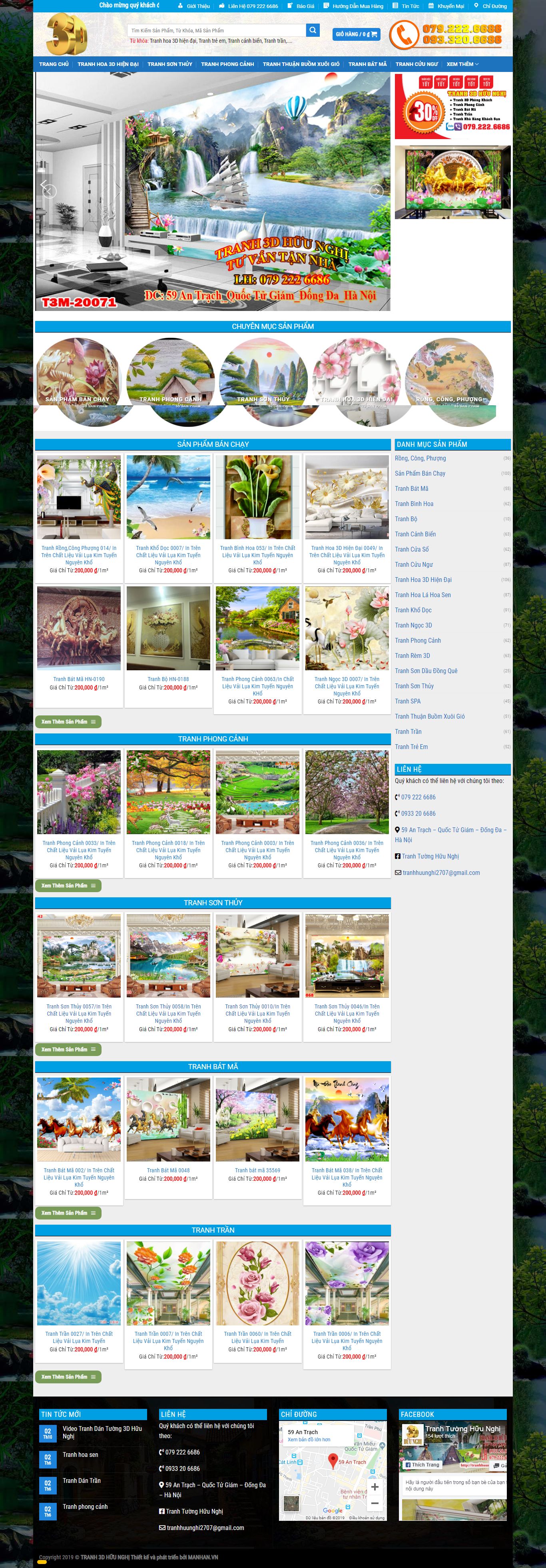 Thiết Kế Web Tranh 3D Tranh Dán Tường Minh Anh đẹp SEO nhanh hiệu quả