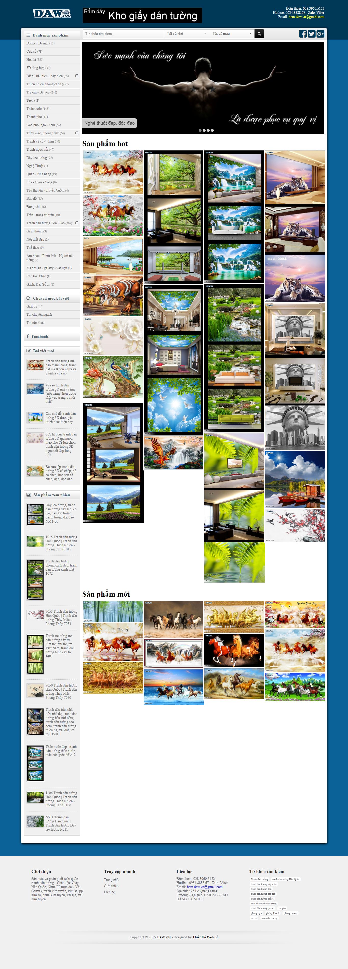 Thiết Kế Web Tranh 3D Tranh Dán Tường Daw đẹp, chuyên nghiệp chuẩn SEO