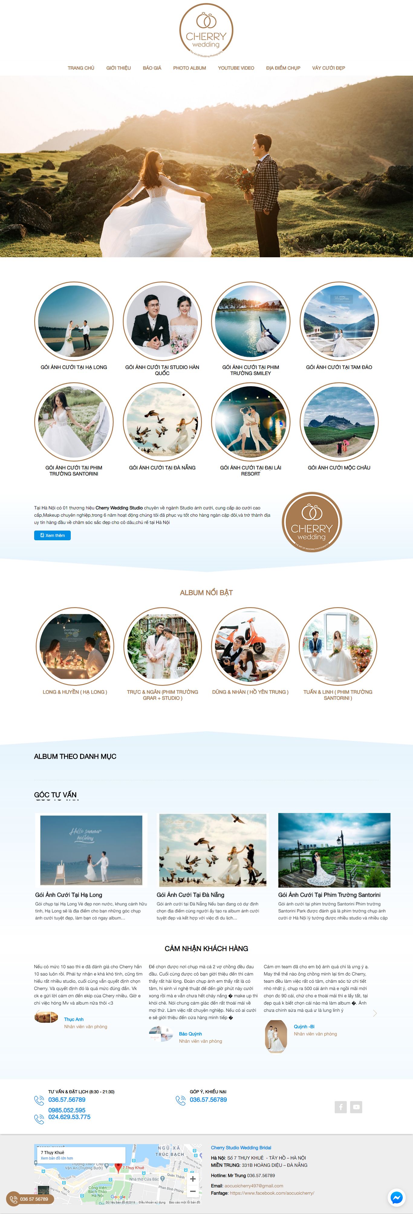 Thiết Kế Web Ảnh Viện Áo Cưới Cherry đẹp, chuyên nghiệp chuẩn SEO