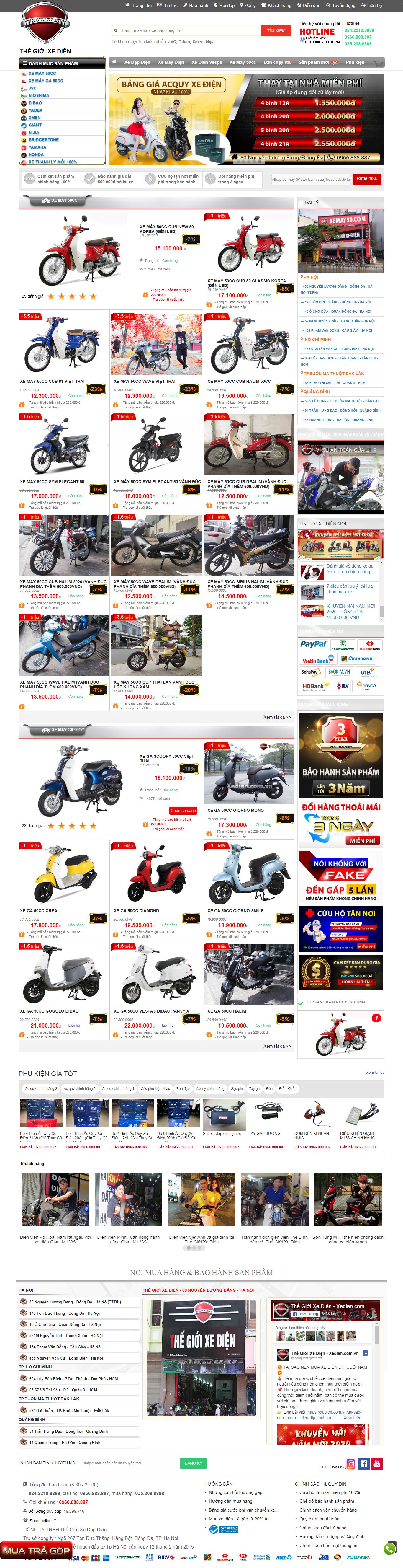 Thiết Kế Web Xe Điện Thế Giới Xe Điện đẹp SEO nhanh hiệu quả