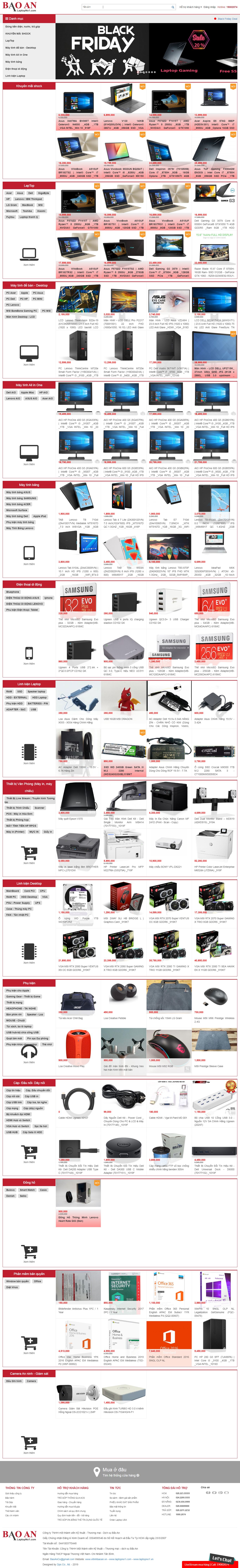 Thiết Kế Web Bán Máy Tính Laptop Bảo An đẹp, chuyên nghiệp chuẩn SEO