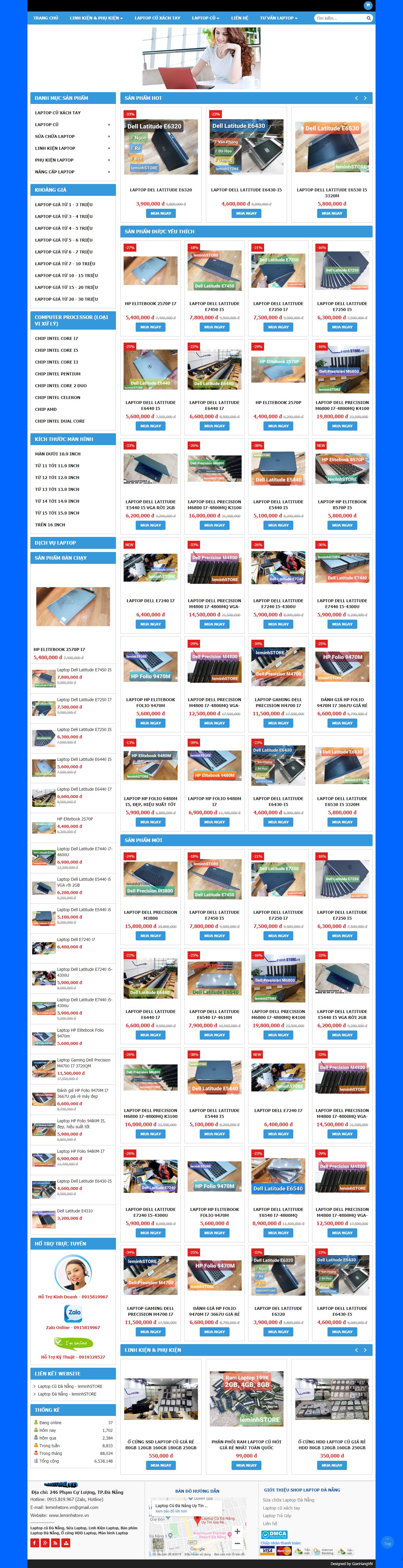 Thiết Kế Web Bán Máy Tính Laptop Lê Minh Store đẹp SEO nhanh hiệu quả