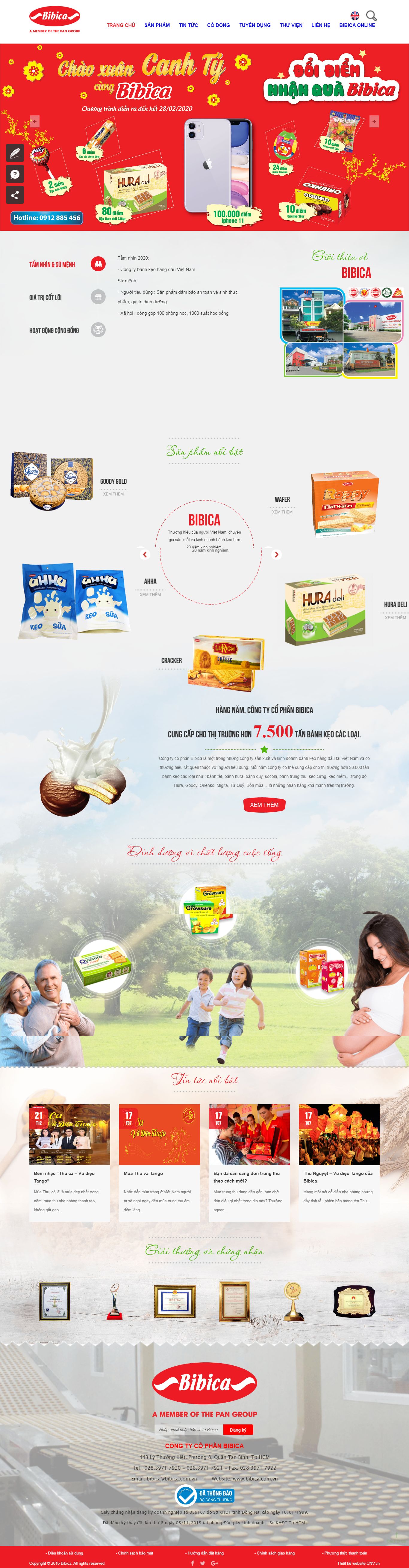Thiết Kế Web Bán Bánh Kẹo BiBiCa đẹp, chuyên nghiệp chuẩn SEO