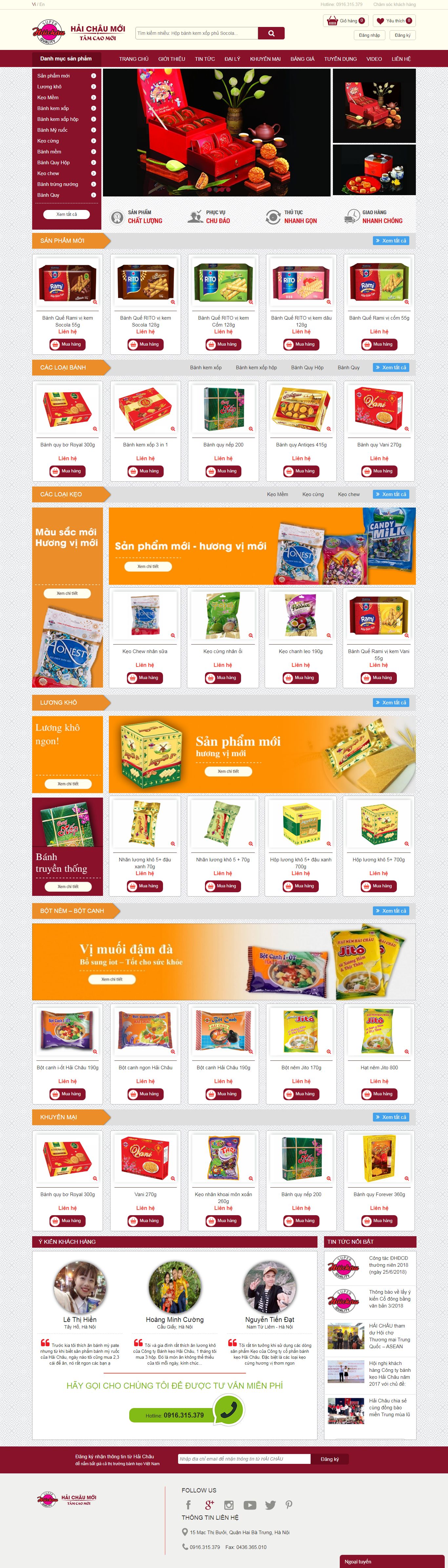 Thiết Kế Web Bán Bánh Kẹo Hải Châu đẹp, chuyên nghiệp chuẩn SEO