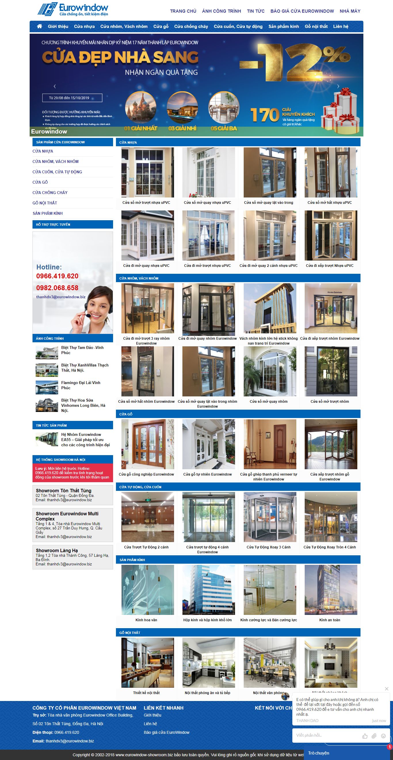 Thiết Kế Web Bán Cửa WindowPromth đẹp, chuyên nghiệp chuẩn SEO