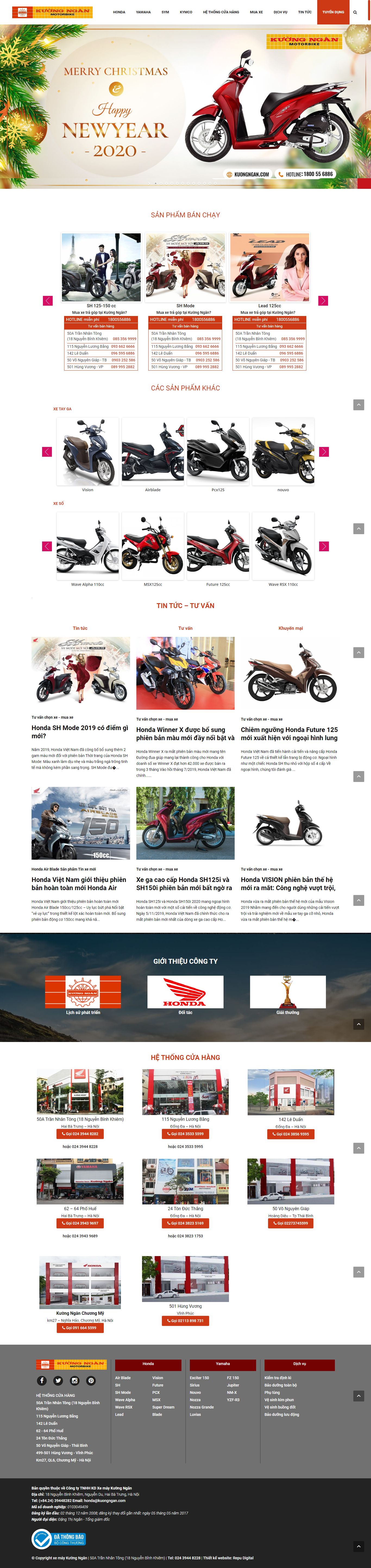 Thiết Kế Web Bán Xe Máy Kường Ngân đẹp, chuyên nghiệp chuẩn SEO