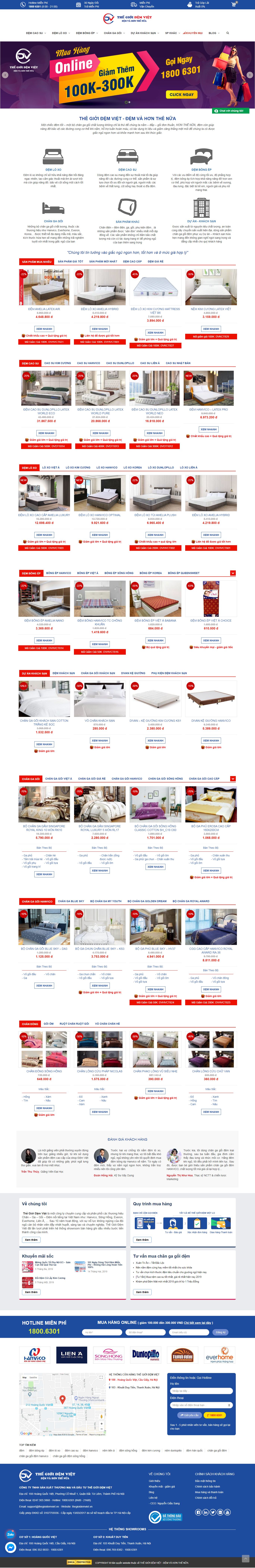 Thiết Kế Web Bán Chăn Ga Gối Đệm Thê Giới Đệm