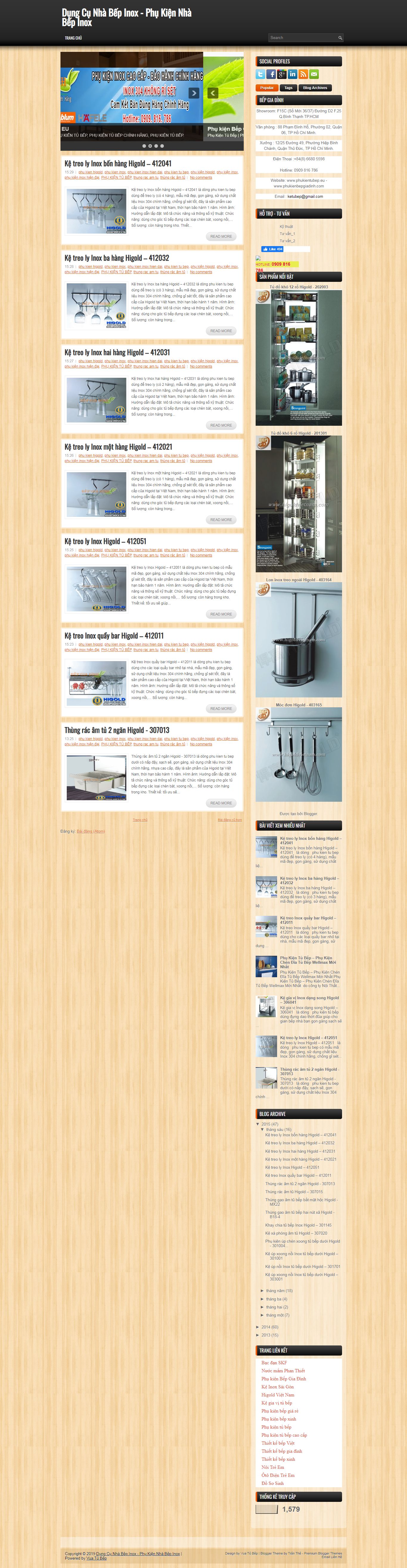 Thiết kế website đồ dùng Inox - Dụng cụ Inox đẹp SEO tốt