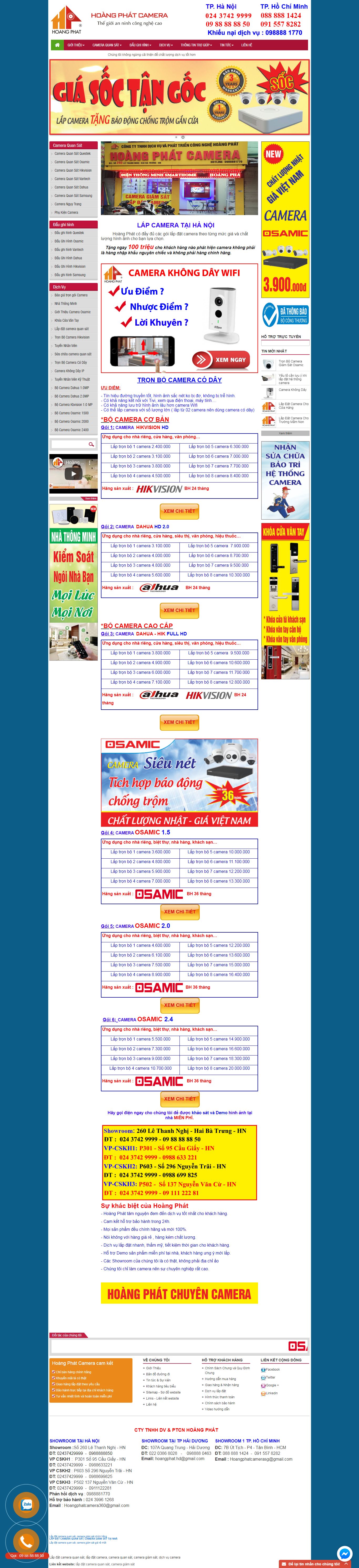 Thiết kế website camera quan sát Hoàng Phát đẹp SEO nhanh hiệu quả