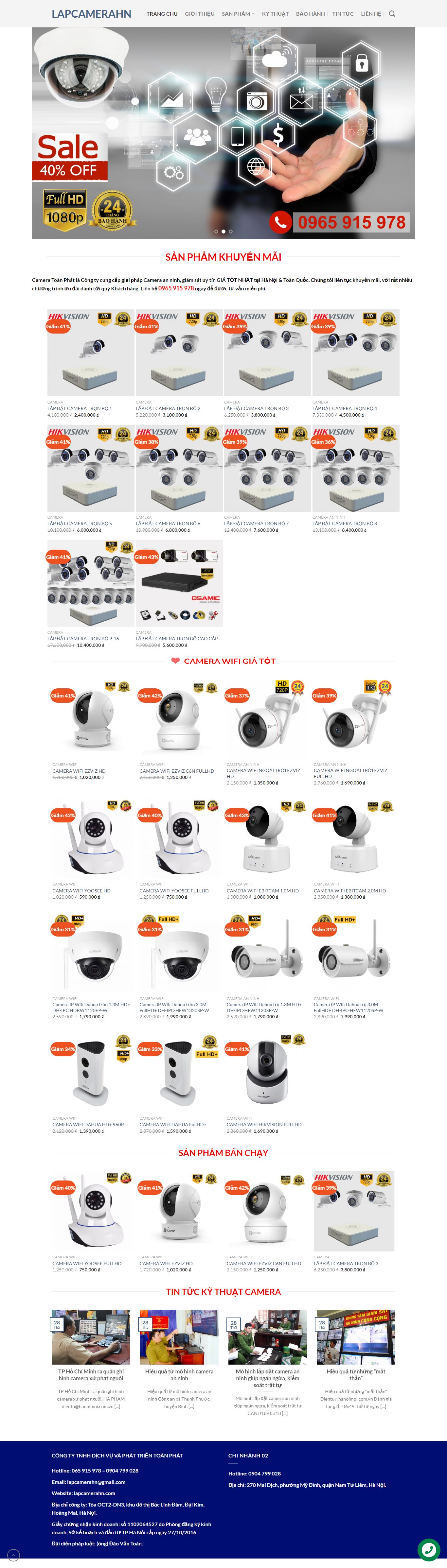 Thiết kế website camera quan sát Sendo đẹp, chuyên nghiệp chuẩn SEO