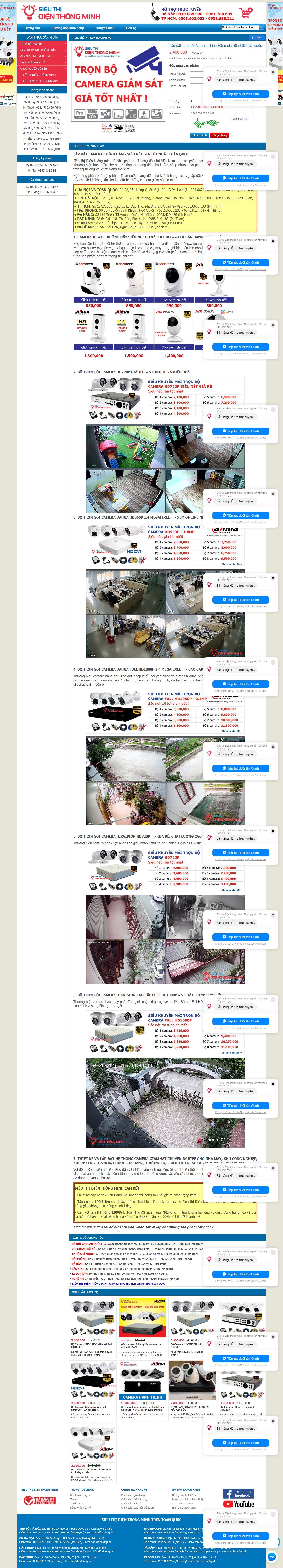 Thiết kế website camera quan sát của Siêu thị điện thông minh