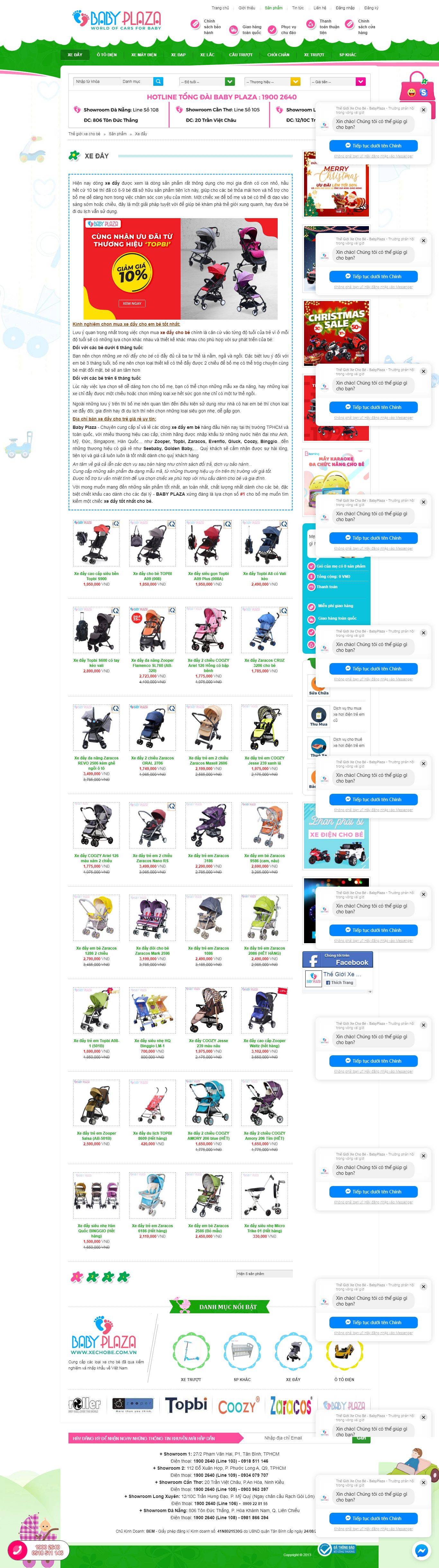Thiết kế website xe đẩy cho bé của Baby Plaza đẹp SEO tốt