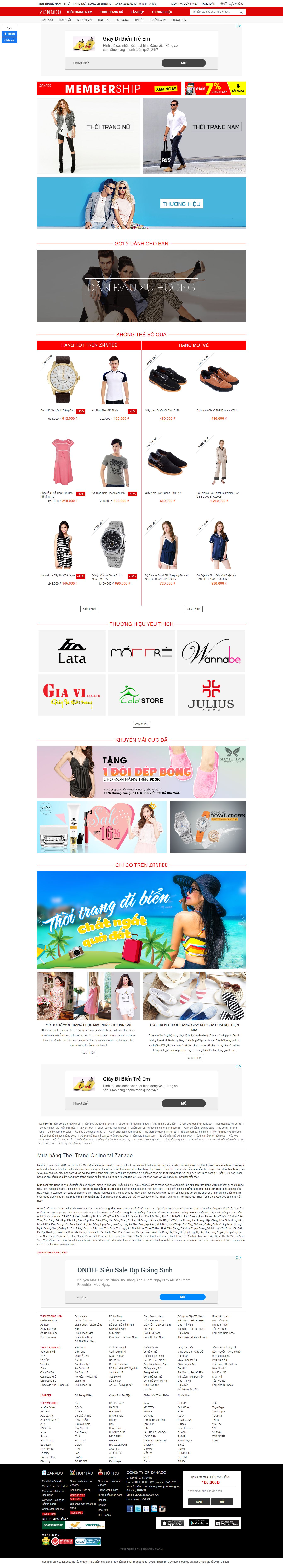 Thiết kế website bán quần áo phụ kiện thời trang với nhiều mẫu mã bắt mắt