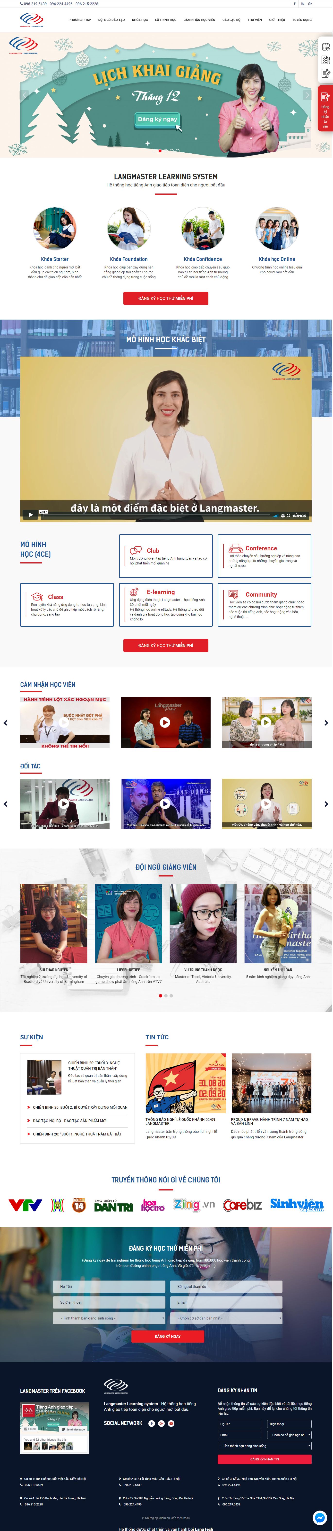 Thiết kế website diễn đàn giáo dục, dạy học, ngoại ngữ, các cấp học