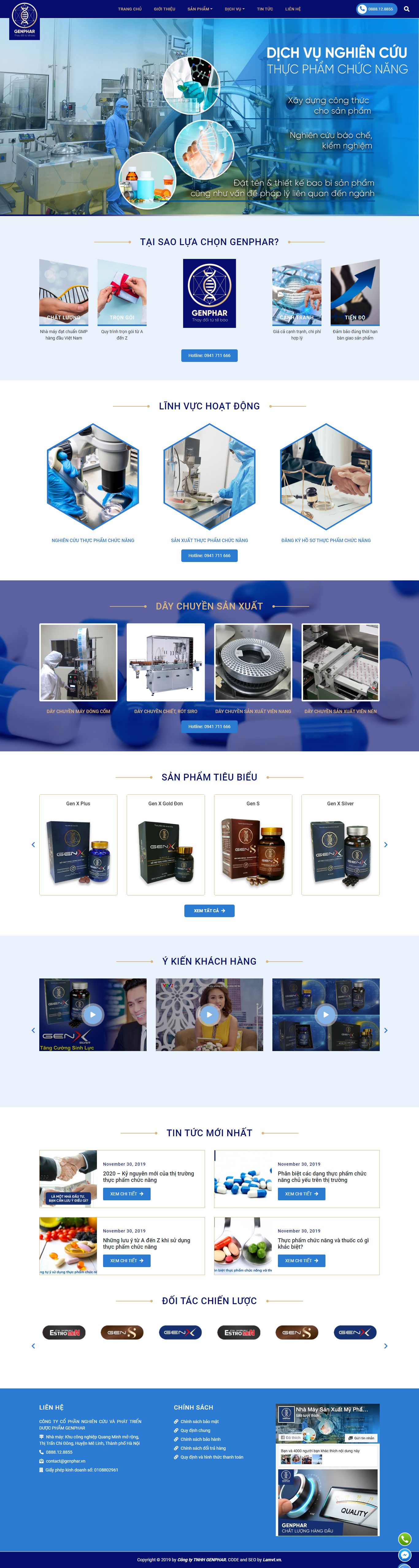Thiết kế website thực phẩm chức năng, thực phẩm bổ sung, với nhiều loại sản phẩm tốt cho sức khỏe