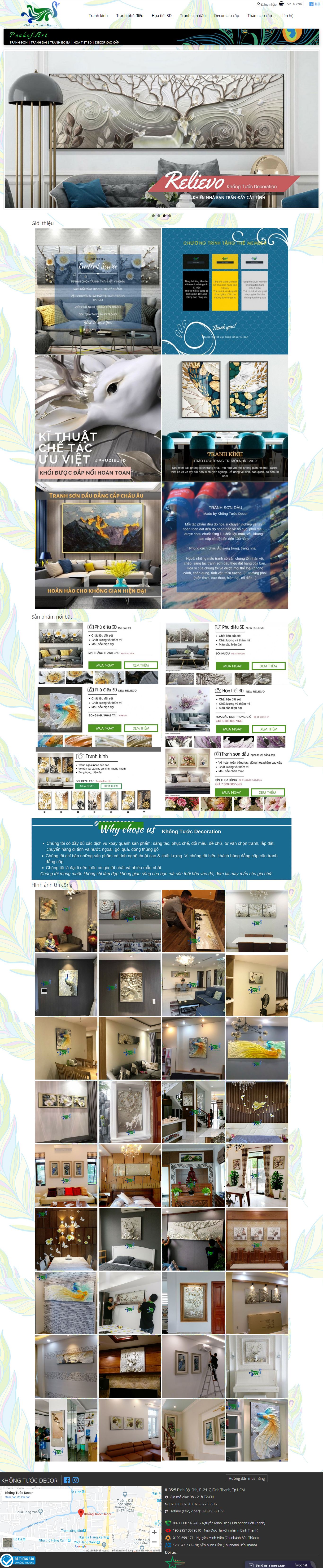 thiết kế website bán tranh ảnh, tranh nghệ thuật, tranh bộ, họa tiết 3d