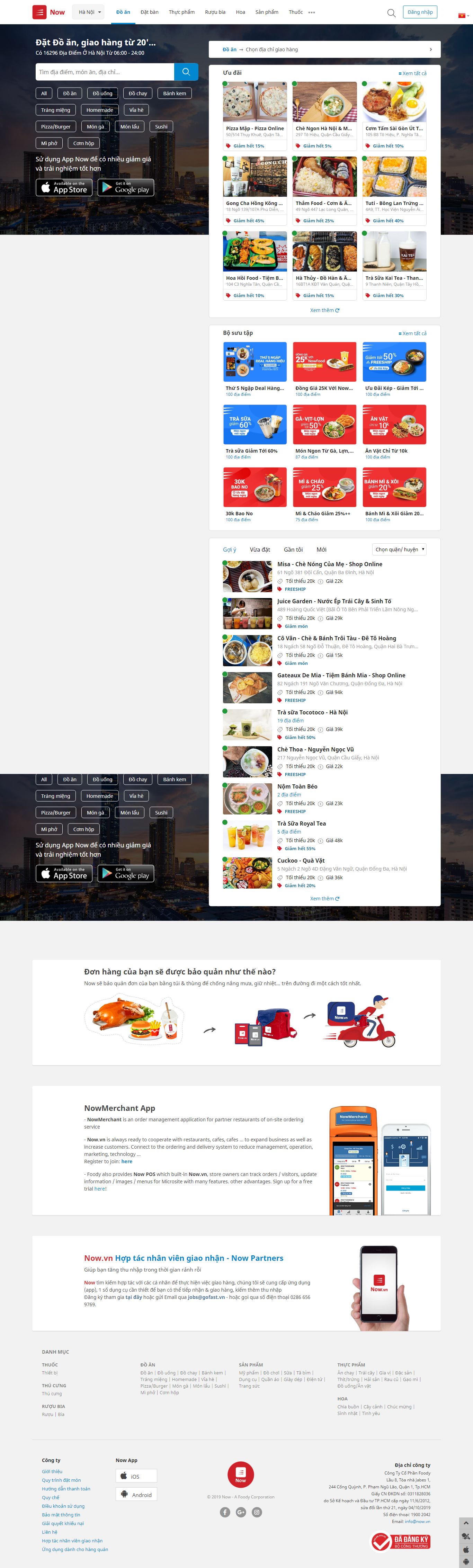 Thiết kế website đồ ăn vặt, đồ uống, ship hàng tận nơi của Cty Foody