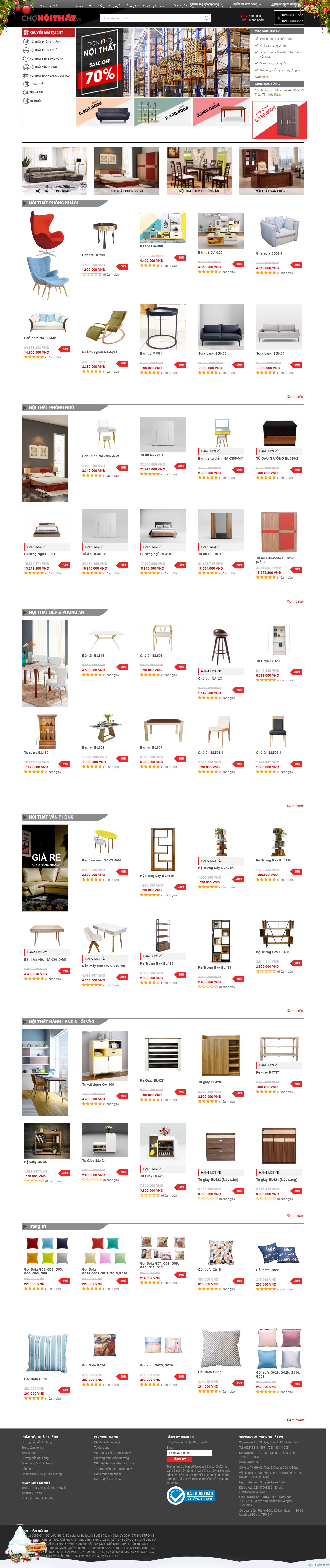 Thiết kế website nội thất - kiến trúc - http://chonoithat.vn/
