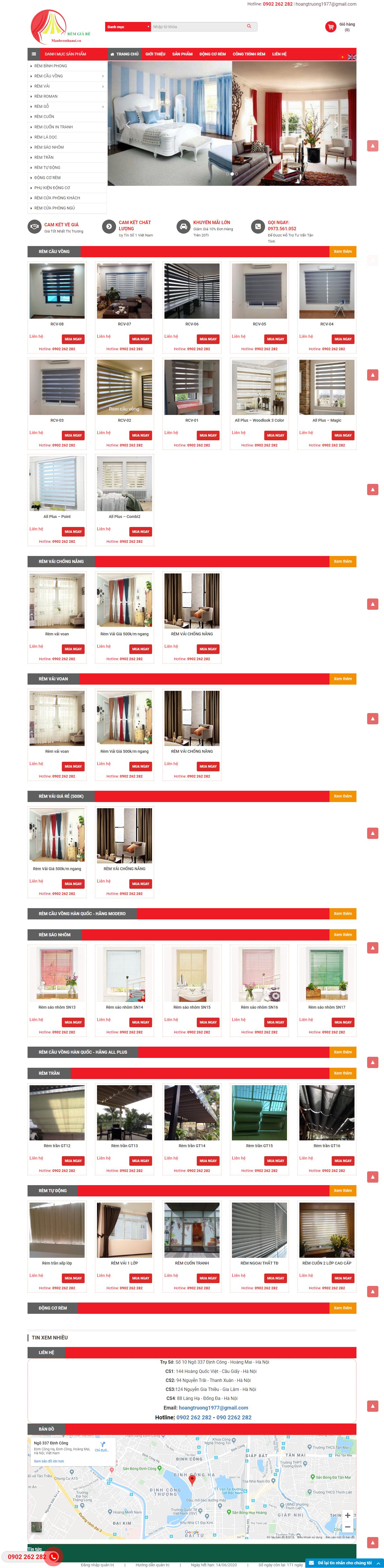 Thiết kế website mành - rèm cửa - https://remanthinh.com/