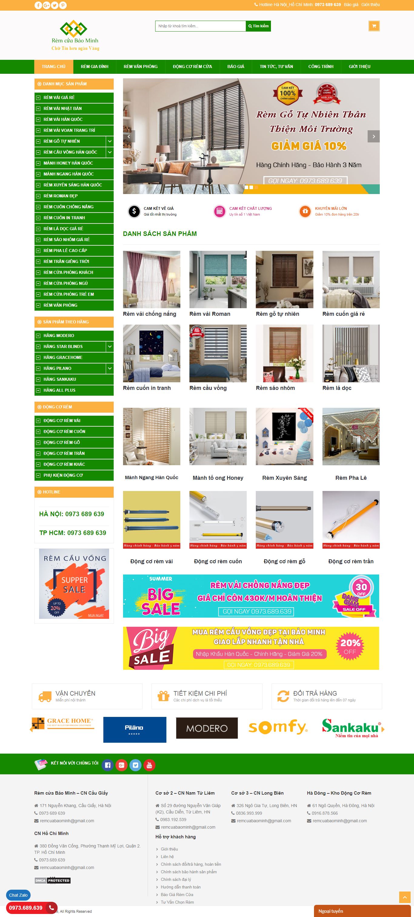 Thiết kế website mành - rèm cửa - https://remcuabaominh.com/