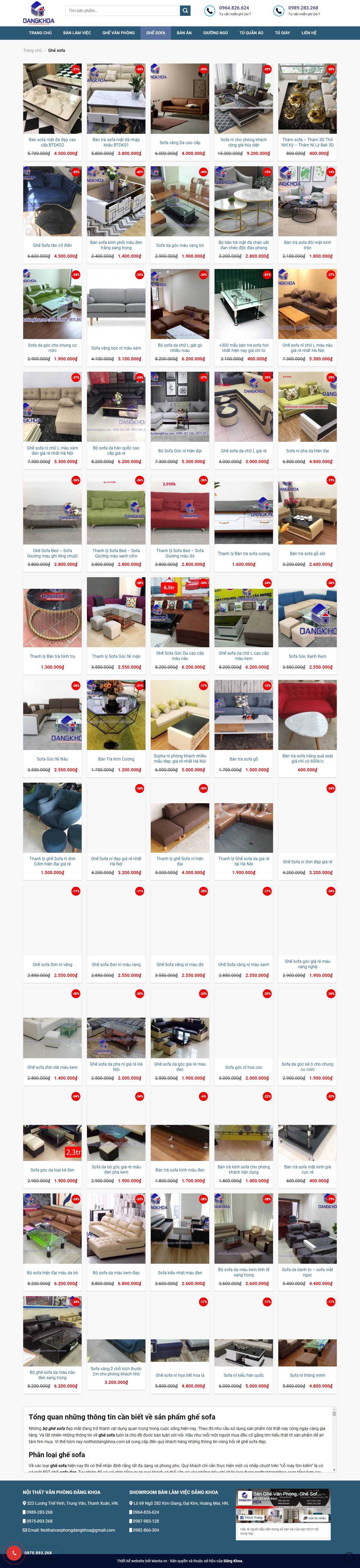 Thiết kế Web bán sofa - noithatdangkhoa.com