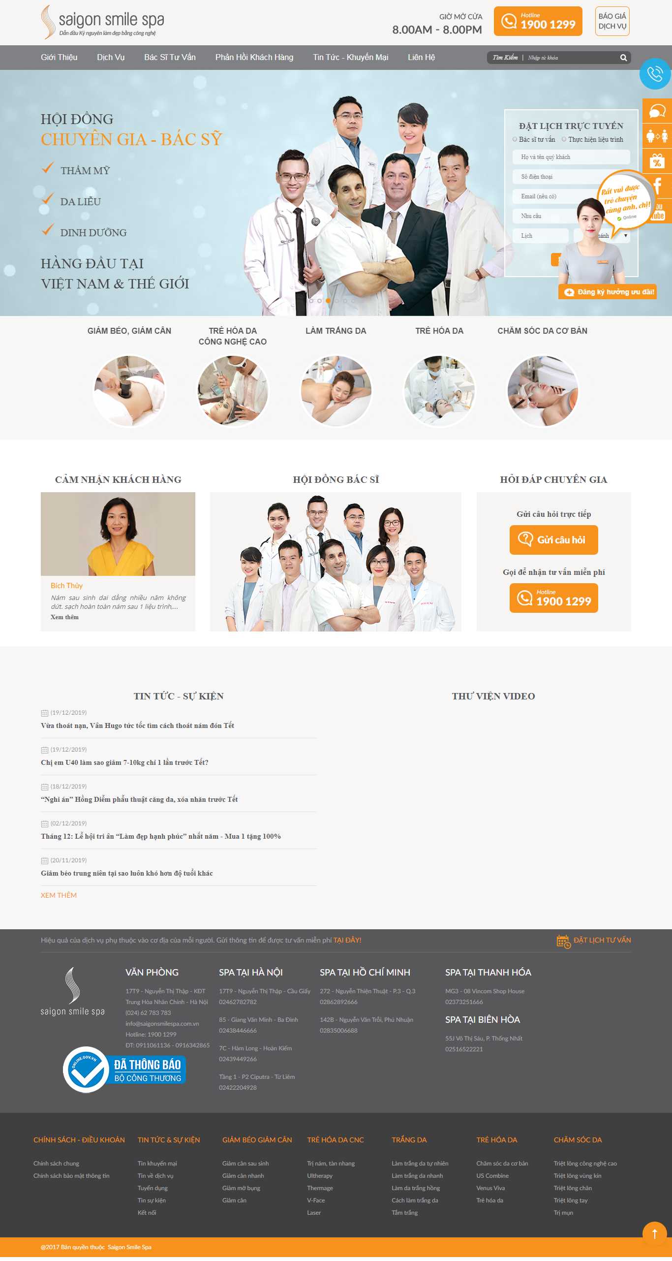 Thiết kế Web spa - saigonsmilespa.com.vn