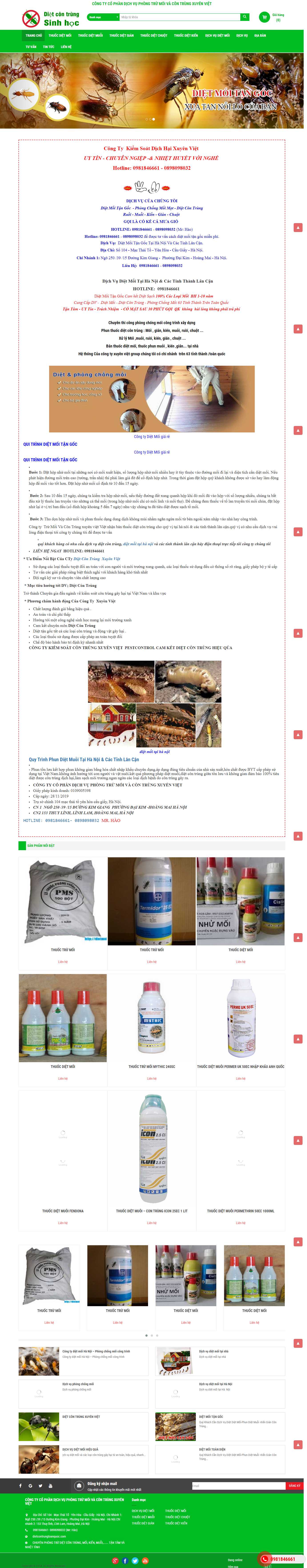 Thiết kế Web diệt mối - dietcontrungtoanquoc.com
