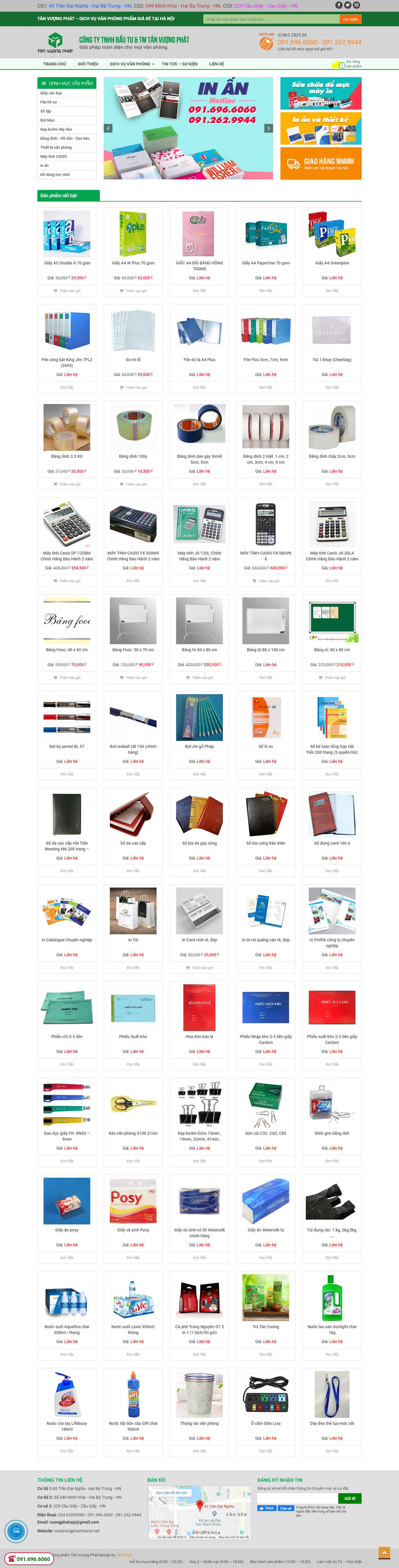 Thiết kế Web Văn phòng phẩm - vanphongphamhanoi.net