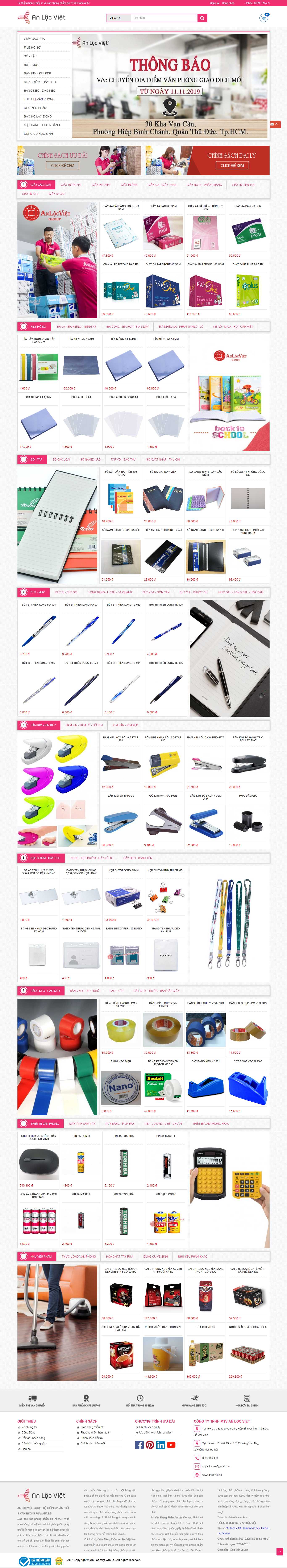 Thiết kế Web Văn phòng phẩm -