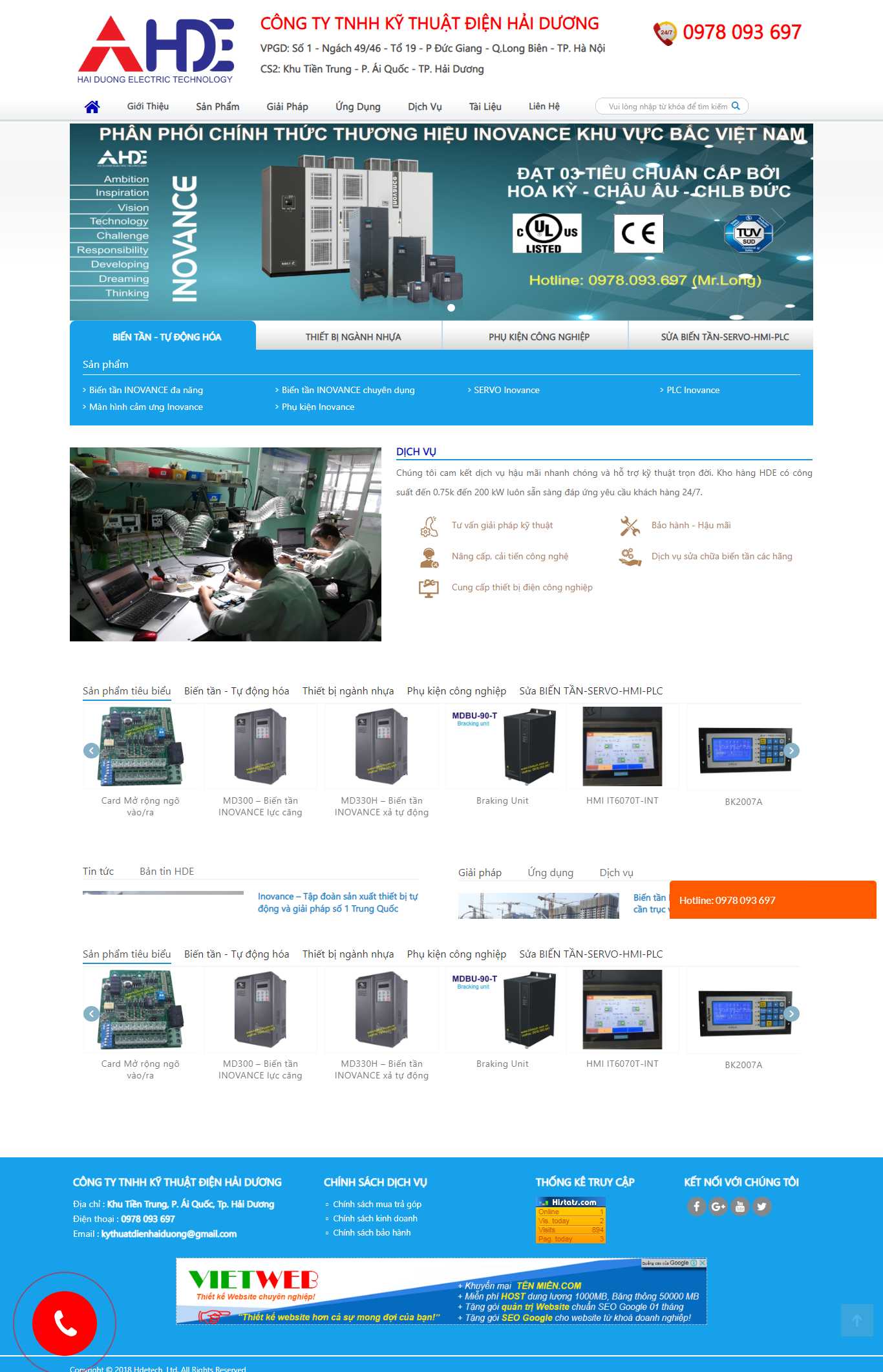 Thiết kế Web miễn phí - hdetech.com.vn