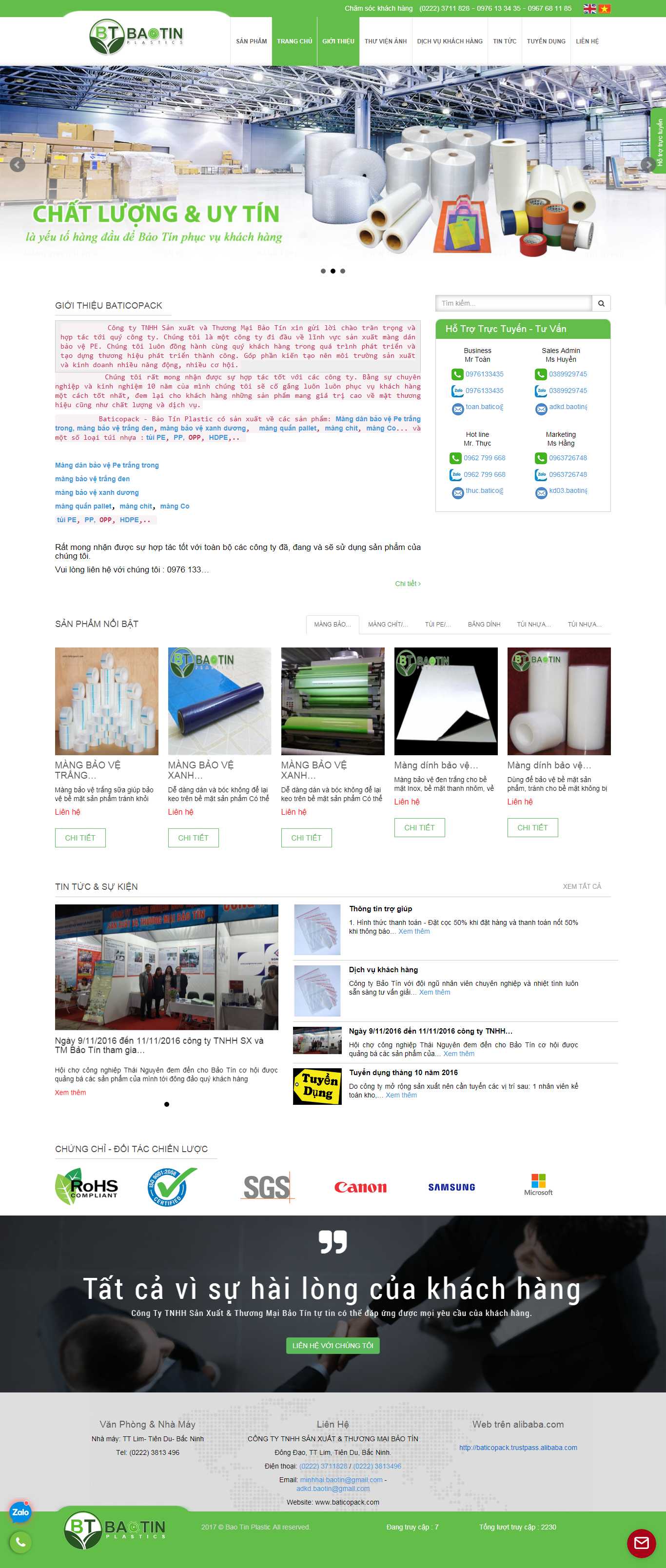 Thiết kế Web bao bì - baticopack.com