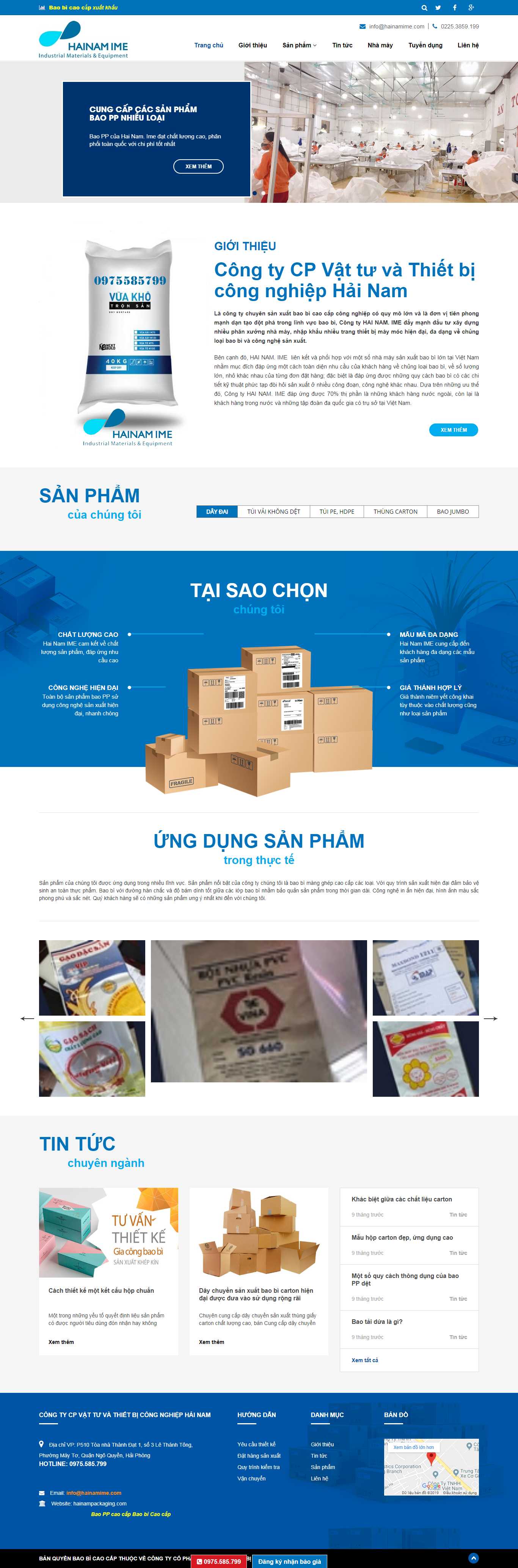 Thiết kế Web bao bì - hainampackaging.com