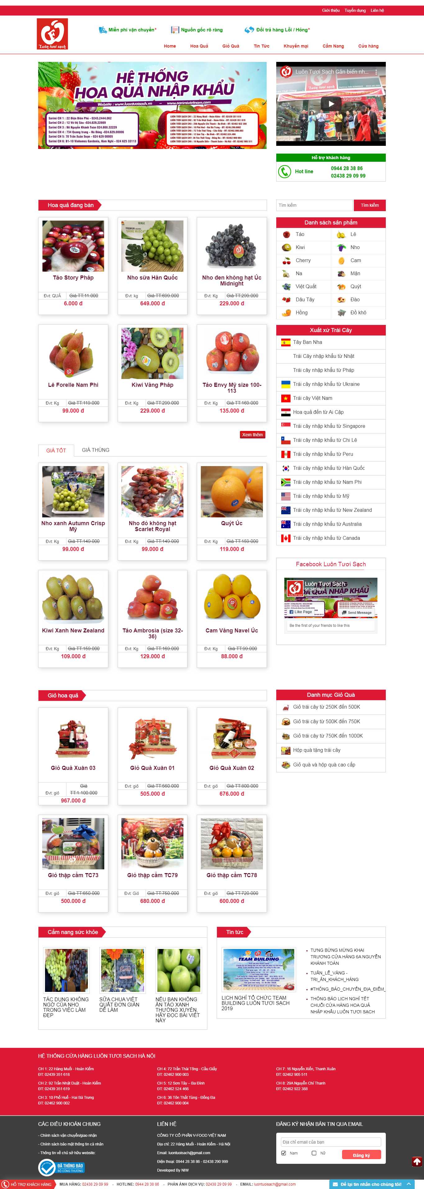 Thiết kế Web nông sản - luontuoisach.vn
