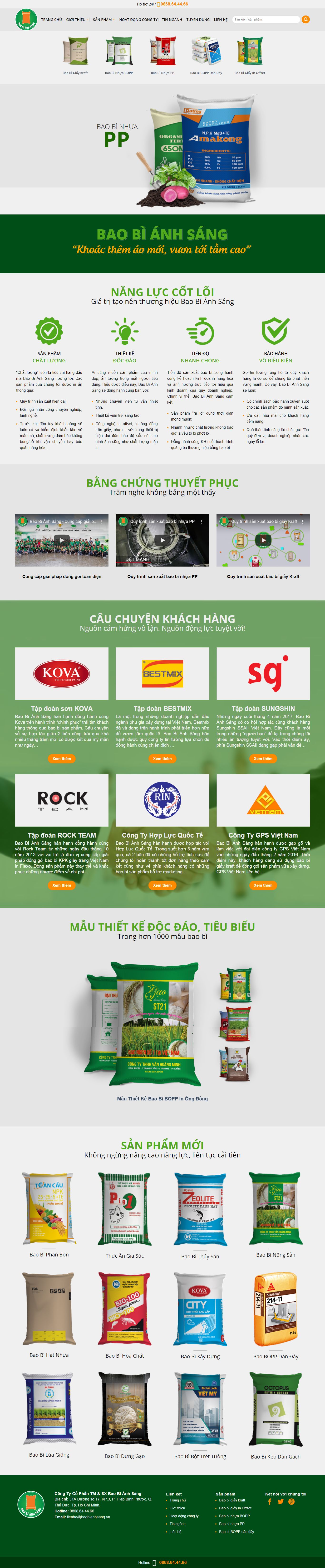 Thiết kế Web công ty in ấn - baobianhsang.vn