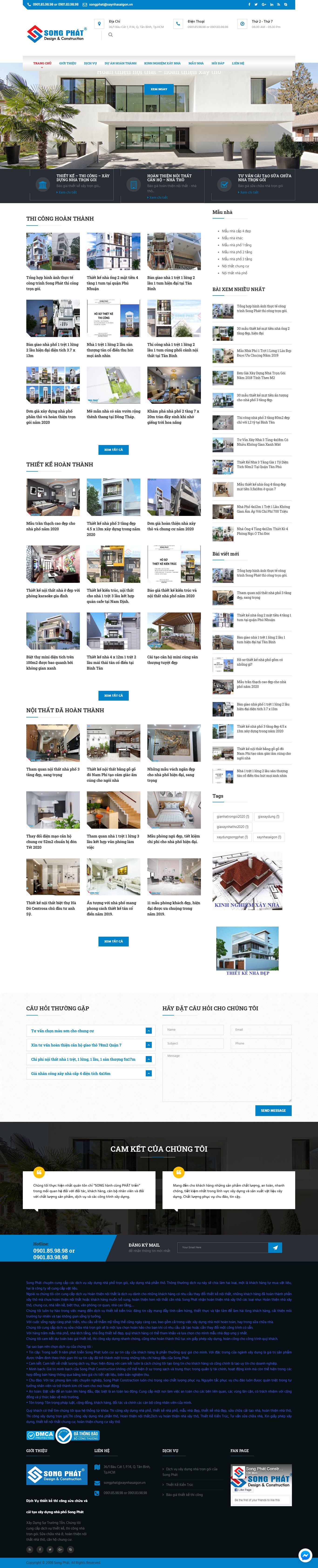 Thiết kế Web Xây Dựng - xaynhasaigon.vn