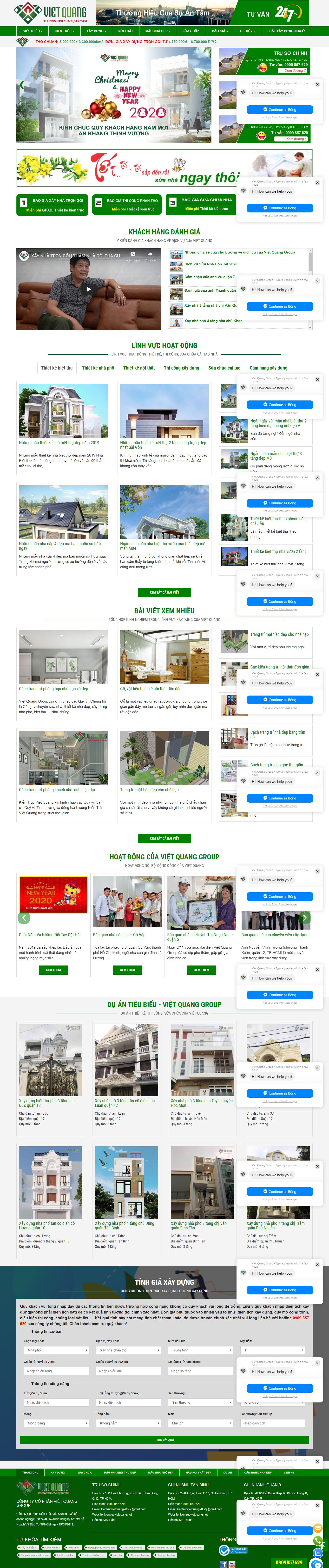 Thiết kế Web Xây Dựng - kientrucvietquang.net