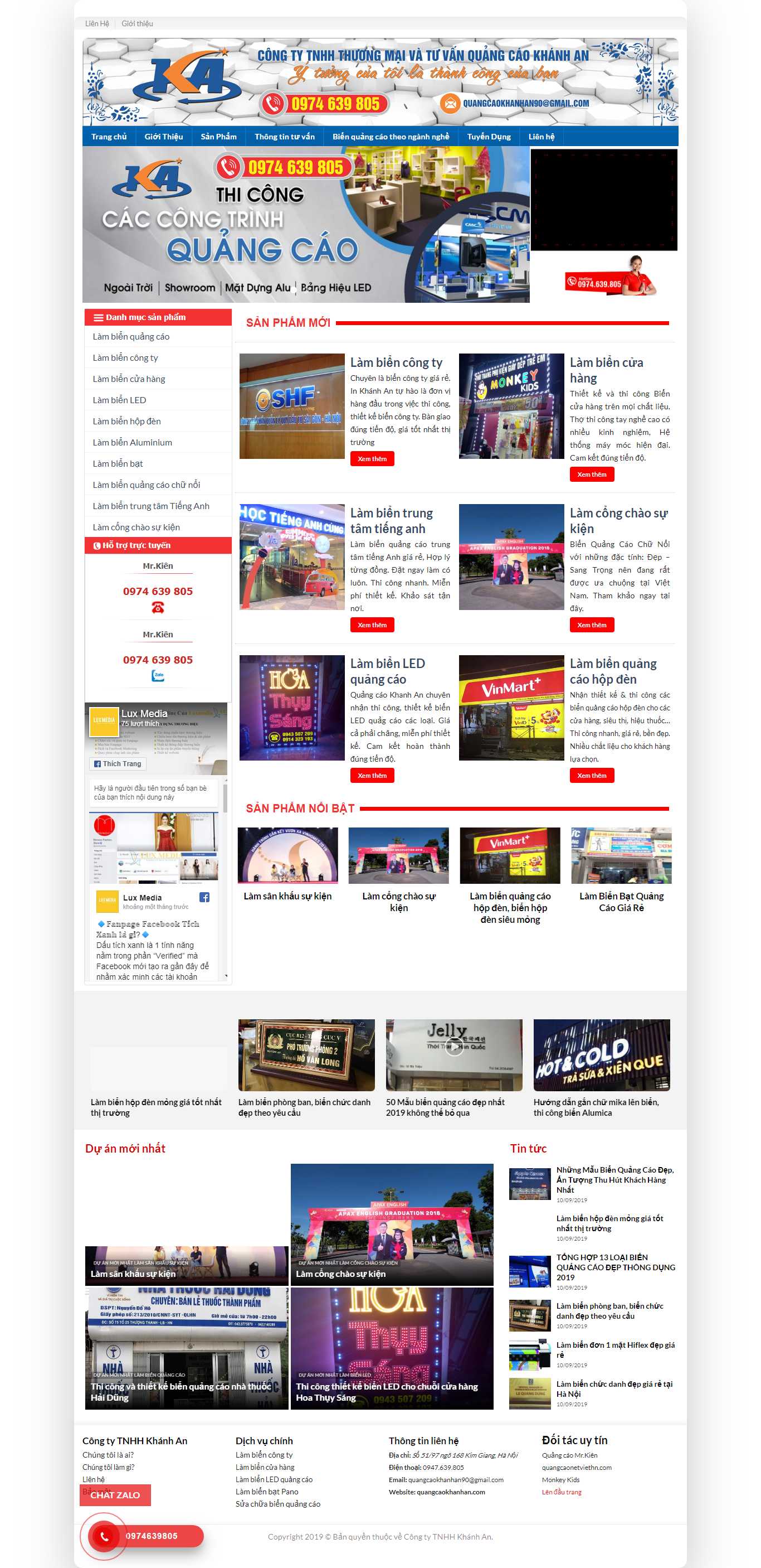 Thiết kế Web quảng cáo - quangcaokhanhan.com