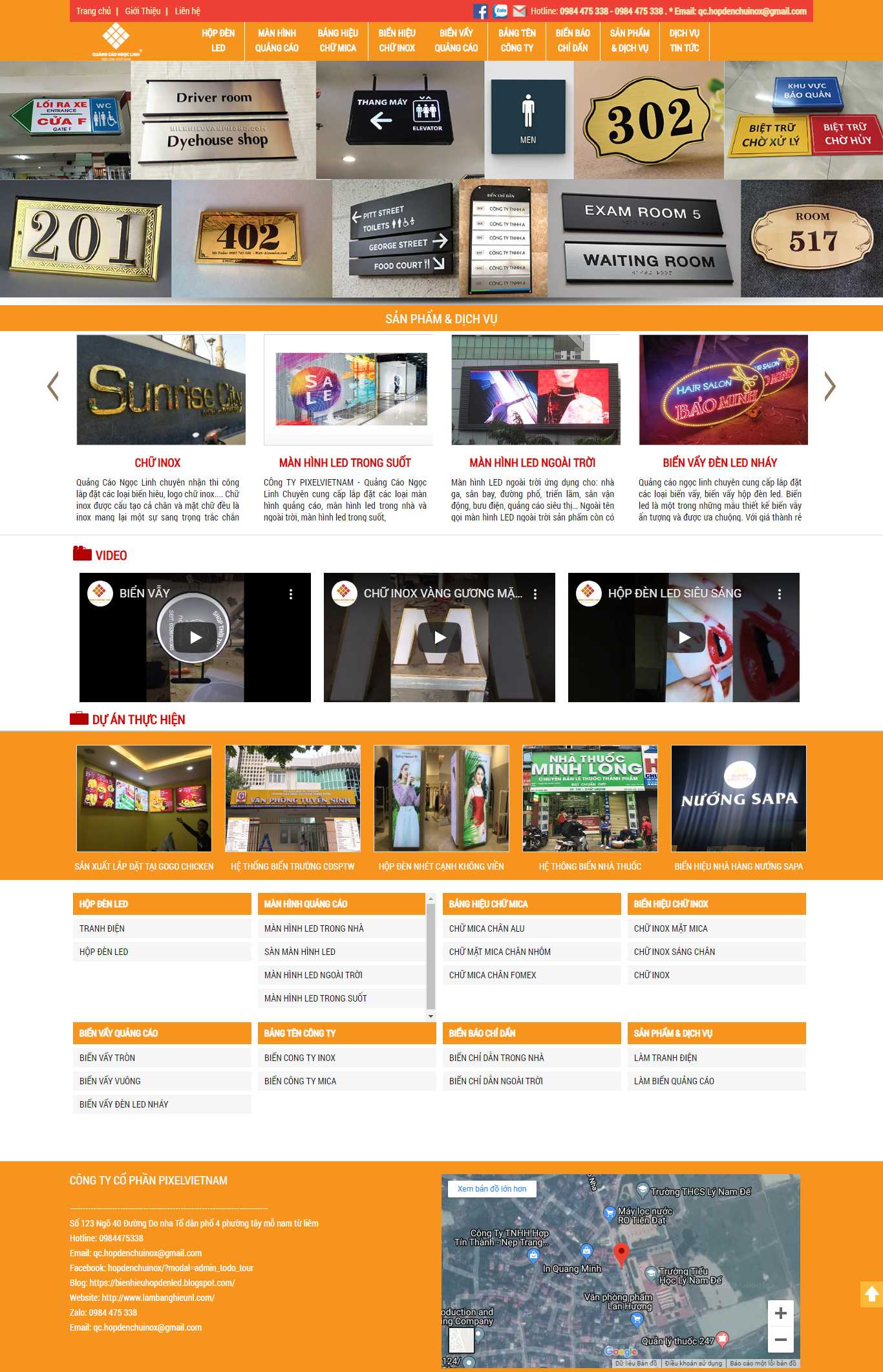 Thiết kế Web quảng cáo - lambanghieunl.com