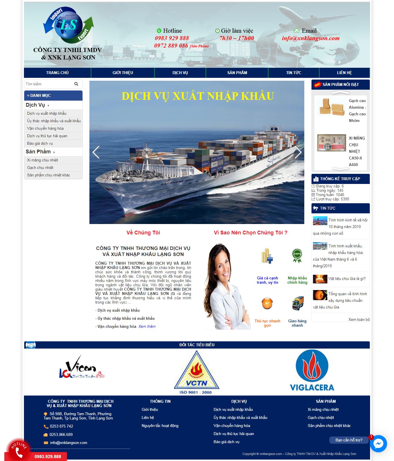 Thiết kế Web xuất nhập khẩu -