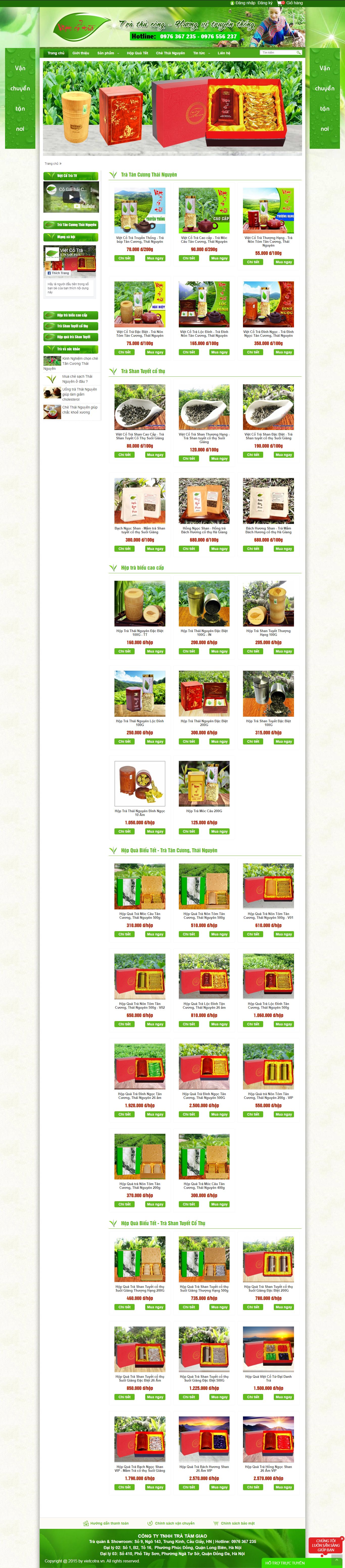 Thiết kế Web bán chè - vietcotra.vn