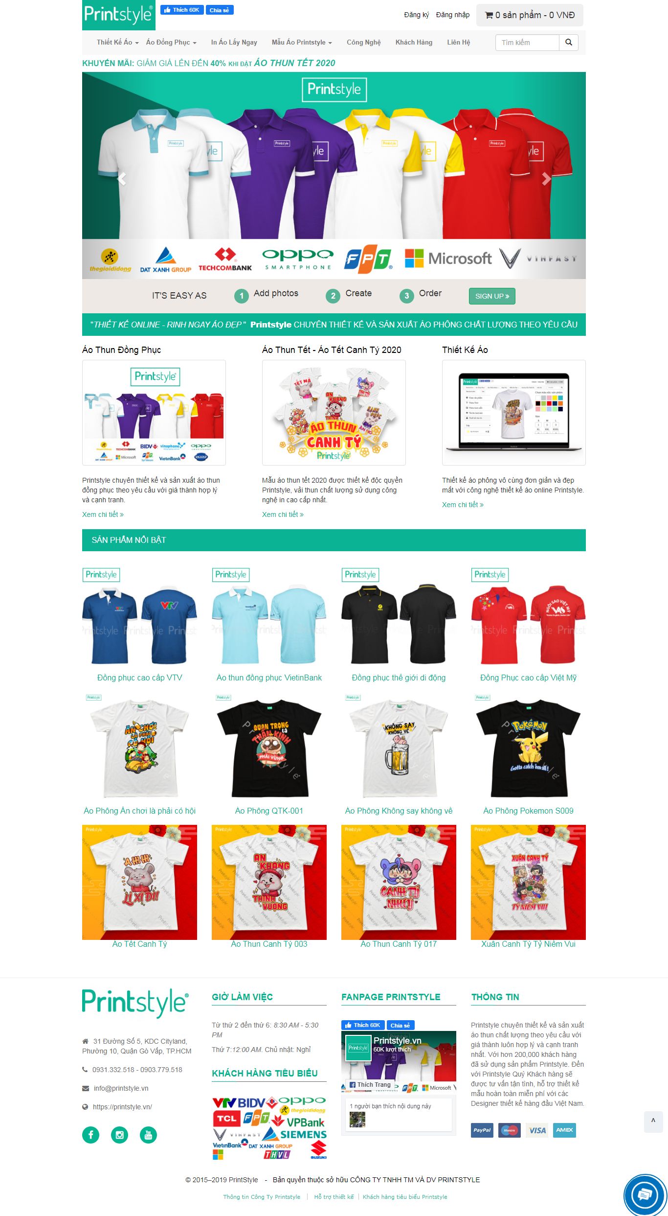 Thiết kế Web may áo thun - printstyle.vn