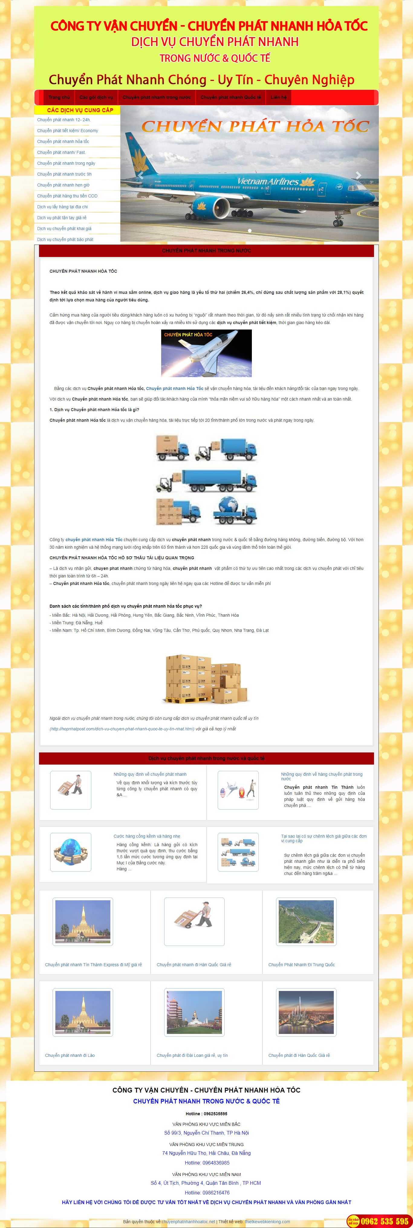 Thiết kế Web chuyển phát nhanh - chuyenphatnhanhhoatoc.net