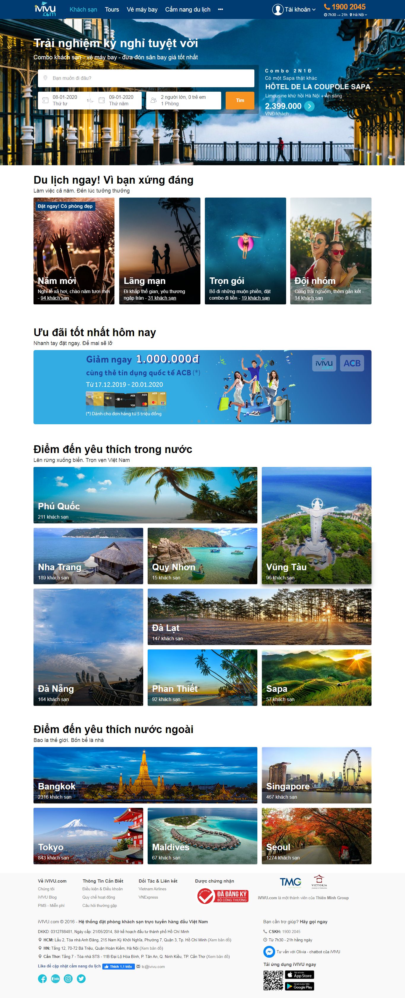Thiết kế Web Công ty du lịch - www.ivivu.com