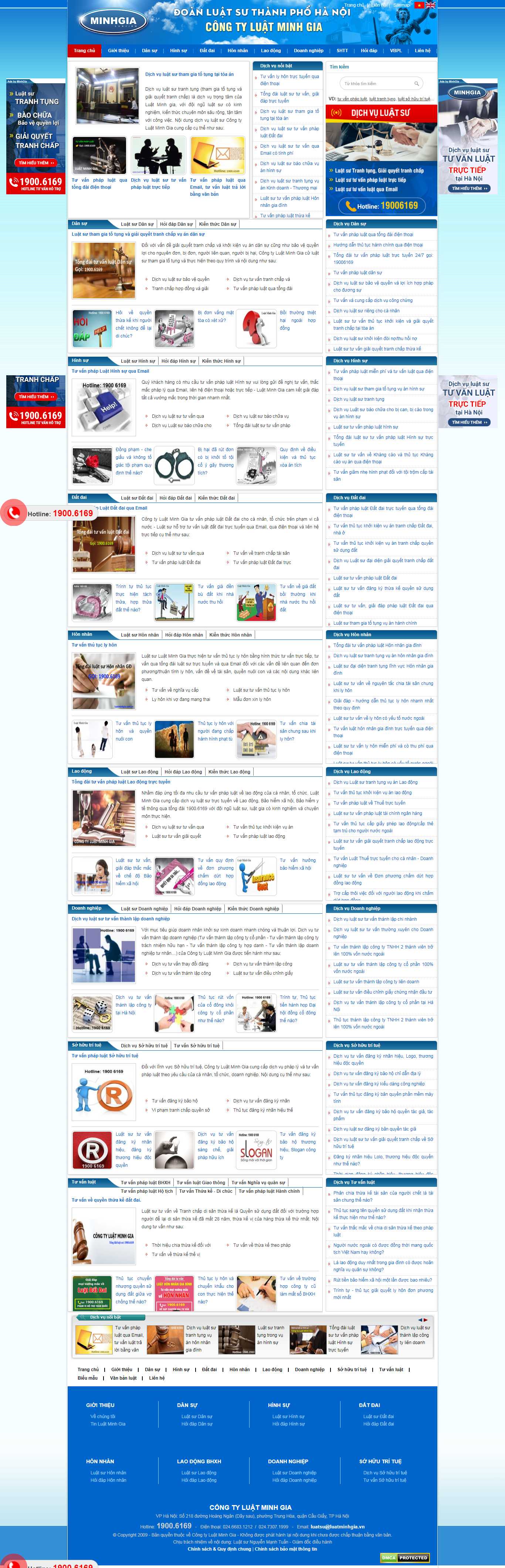 Thiết kế Web công ty luật - luatminhgia.com.vn