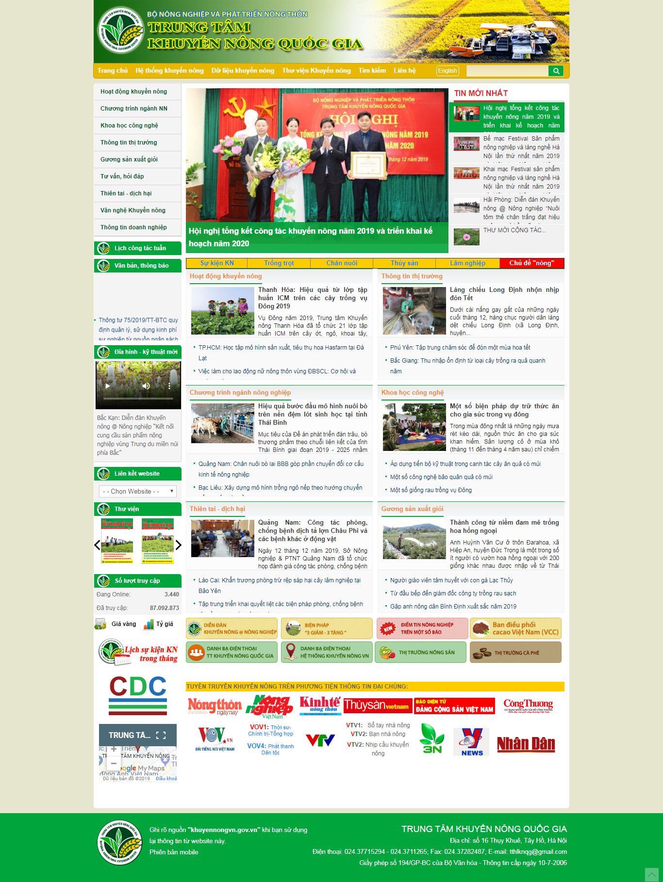 Thiết kế Web Nông nghiệp - www.khuyennongvn.gov.vn