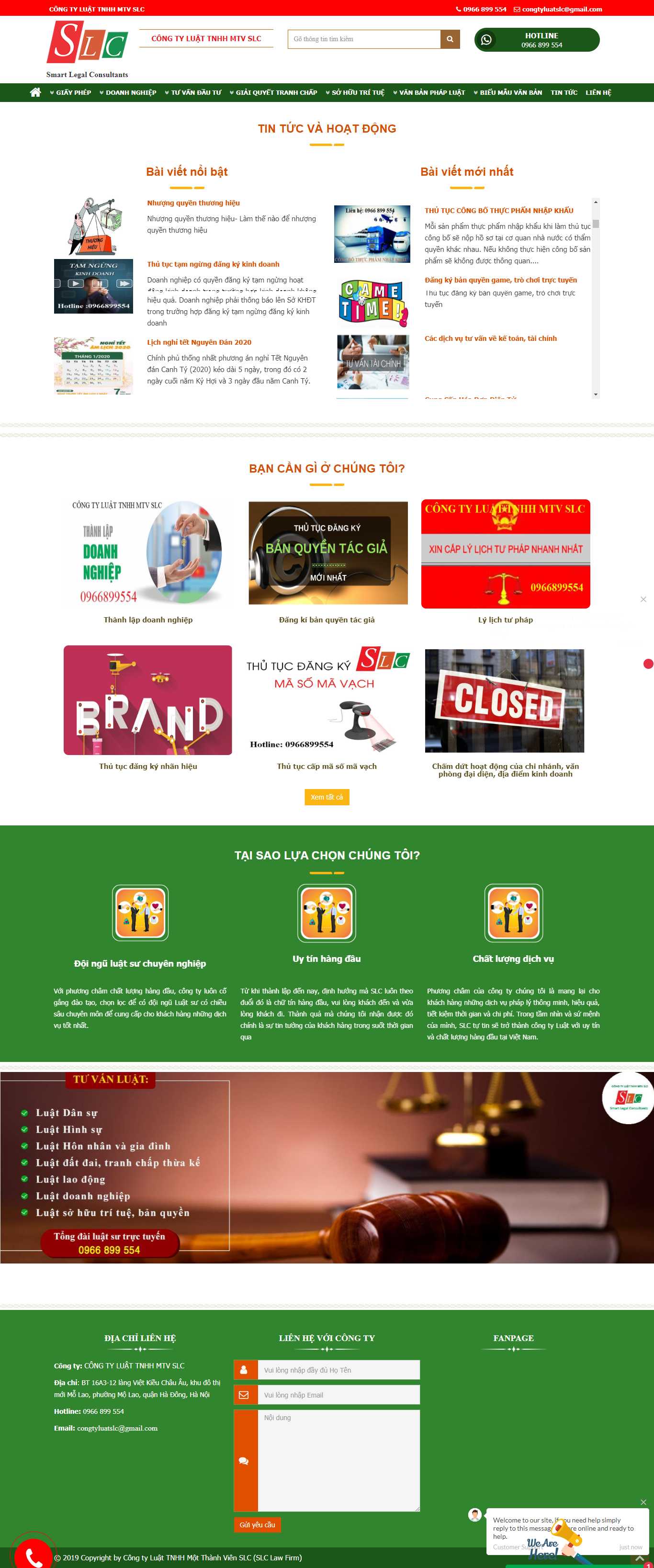 Thiết kế Web công ty luật - slclawfirm.vn