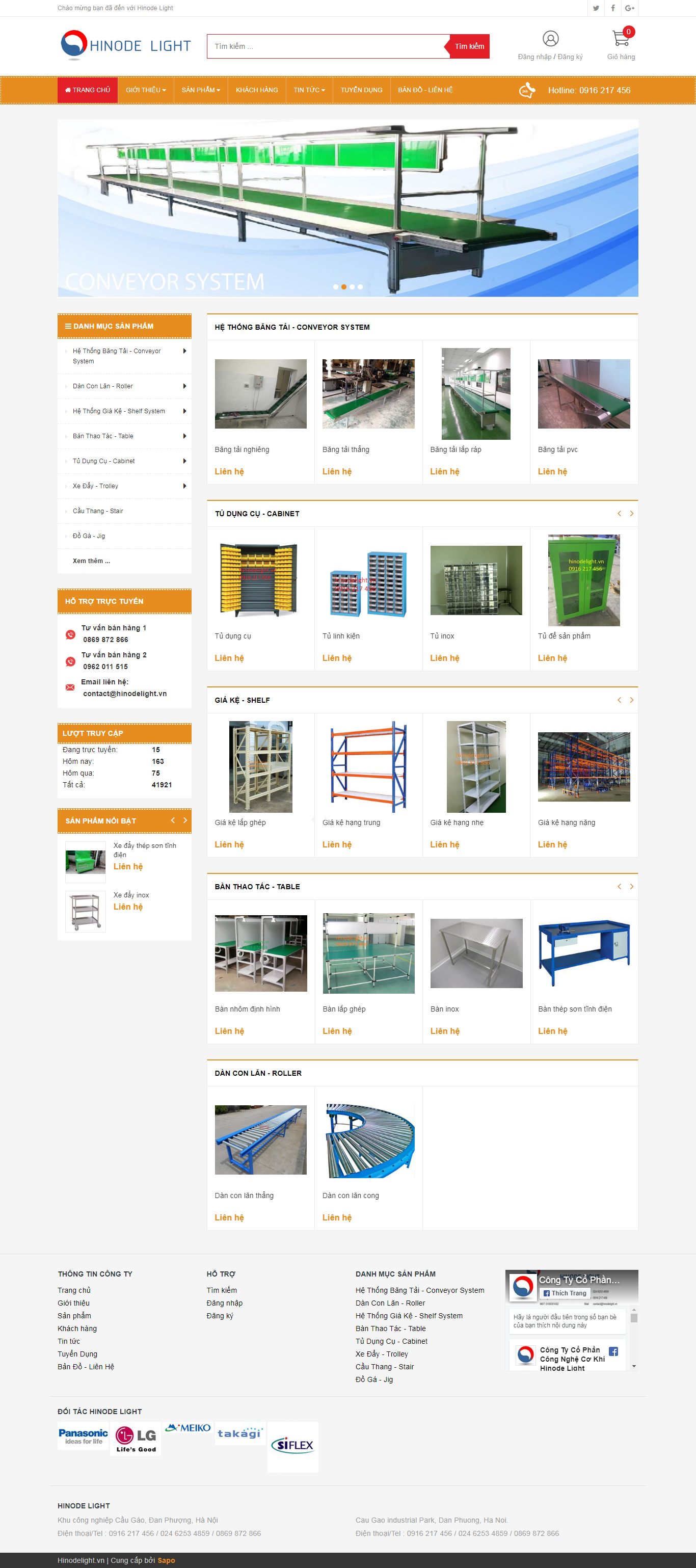 Thiết kế Web cơ khí - hinodelight.vn