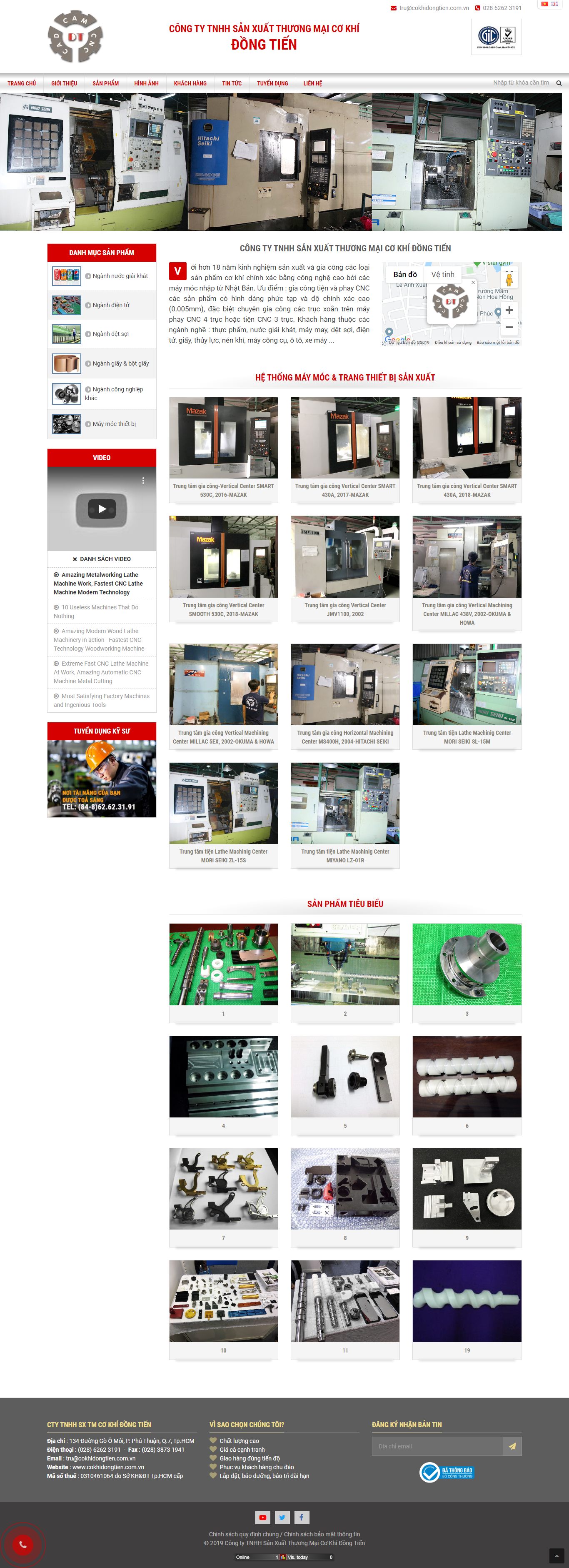 Thiết kế Web cơ khí - cokhidongtien.com.vn