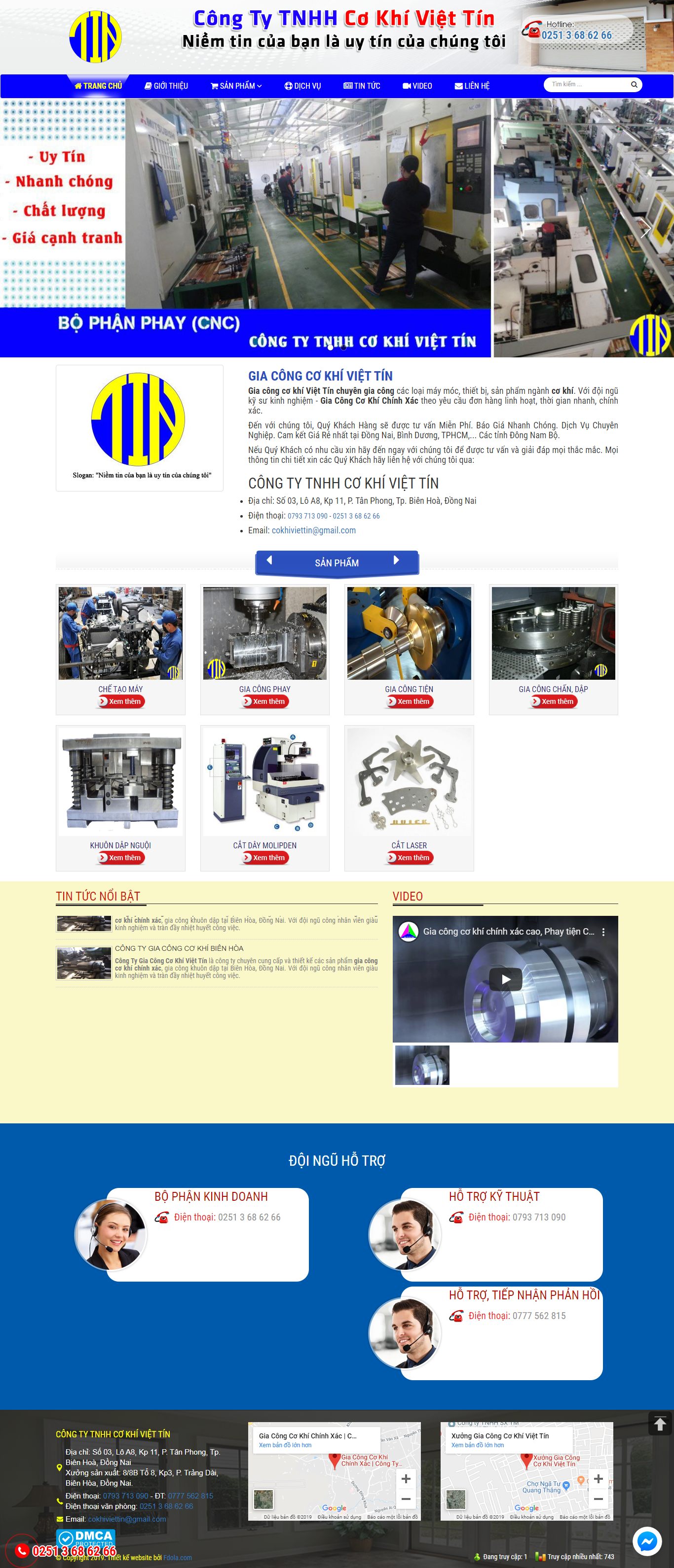 Thiết kế Web cơ khí - cokhiviettin.com