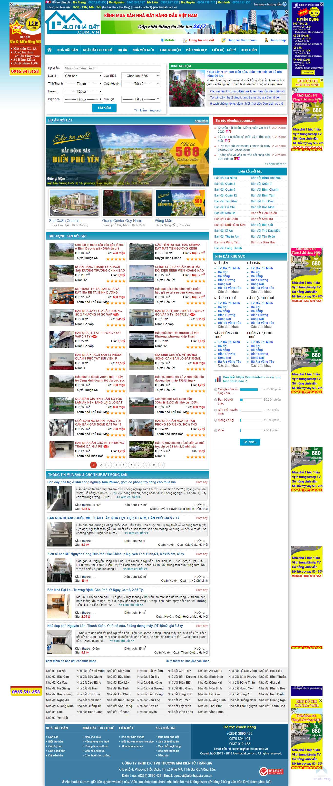 Thiết kế Web mua bán nhà đất - alonhadat.com.vn